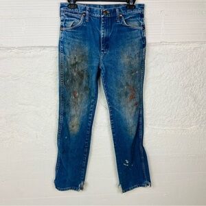 WRANGLER denim cotton highly distressed jeans size 31/32
